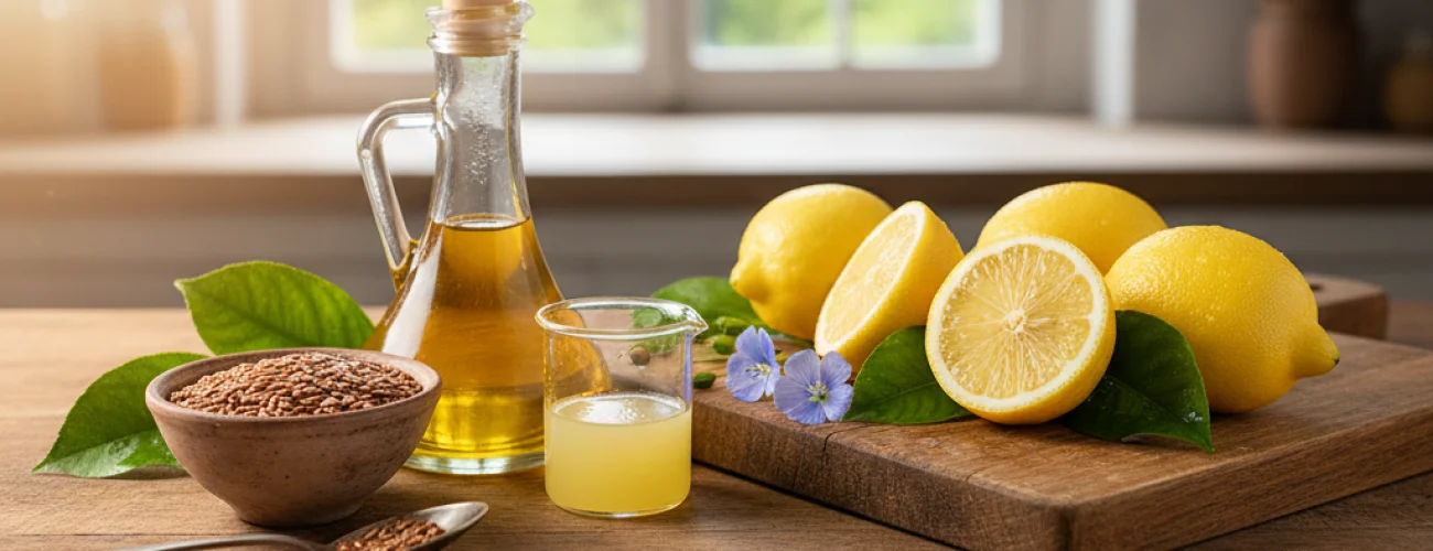 სელის ზეთი და ლიმონი