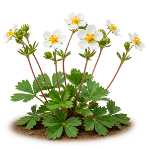 თეთრი მარწყვა-ბალახი (Potentilla alba) 