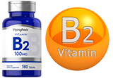 ვიტამინი B2 <br /> 180 აბი / 100 მგ