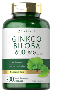 გინგკო ბილობას ექსტრაქტი 6000 მილიგრამი, 200 კაფსულა