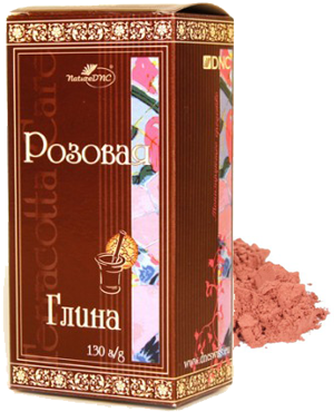 ვარდისფერი თიხა კოსმეტიკური