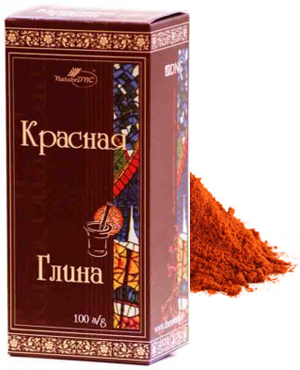 წითელი კოსმეტიკური თიხა